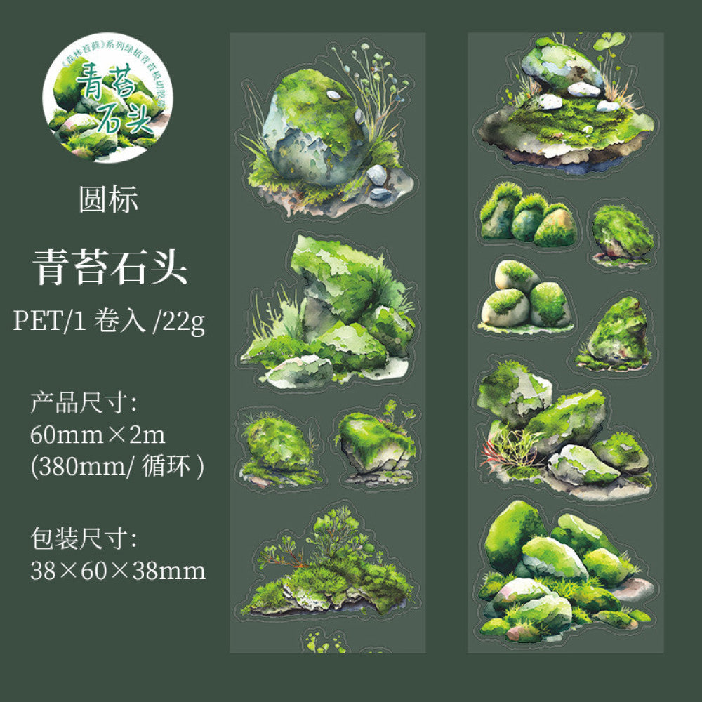 Forest moss series beautiful day PET tape 6 types 6 cm / 2 m