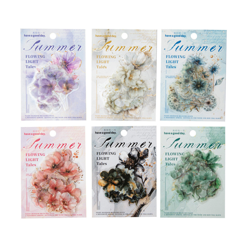 Flower Story Series Beautiful Day PET Stickers 15 Sheets 6 Types image 4