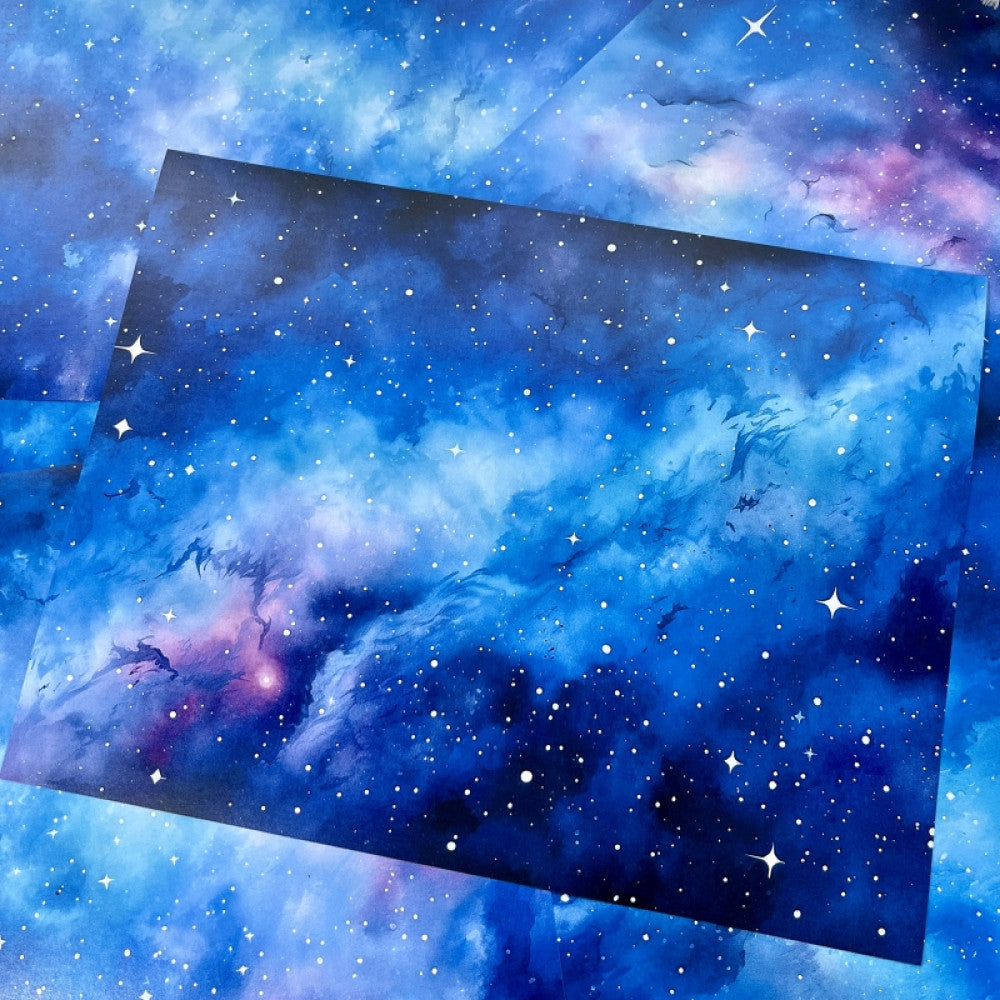 Space Starry Sky Meteor Material Paper 10 Sheets image 0