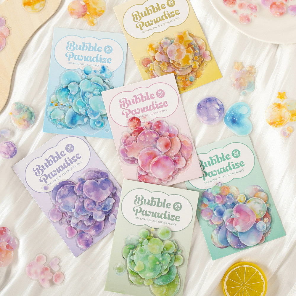 Dream Bubble Series PET Stickers 20 Sheets 6 Styles image 0