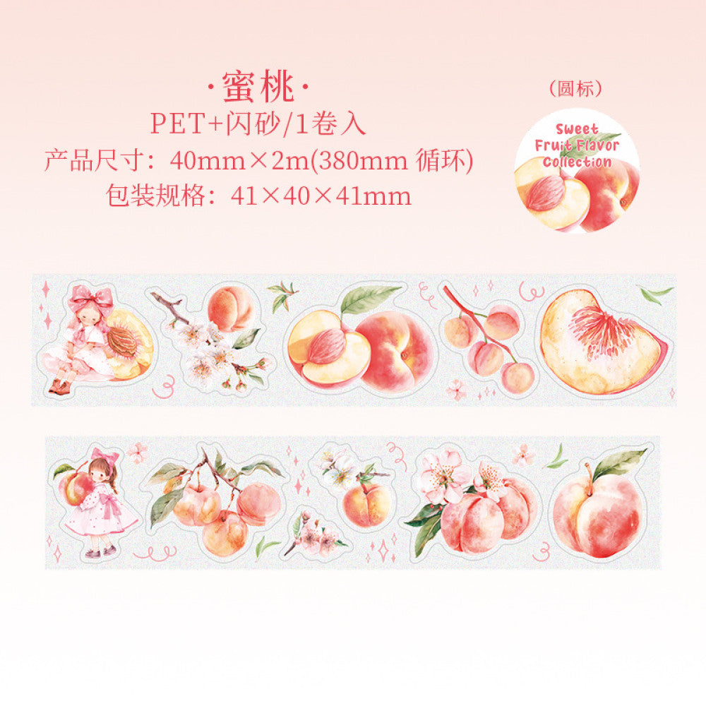 Sweet fruity collection series PET tape 6 Types 4 cm / 2 m