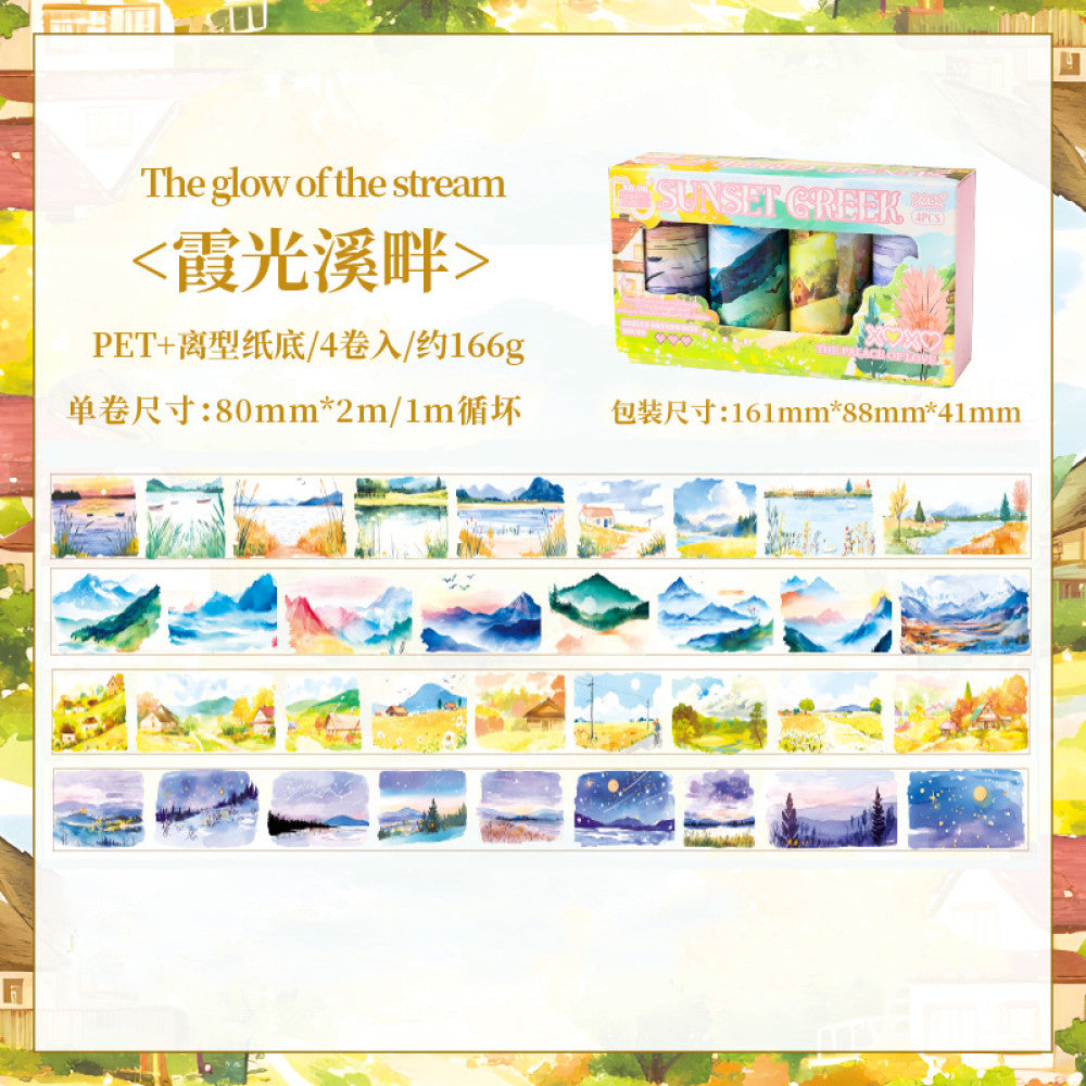 Flowing Clouds and Shadows Series  PET tape set 2 Types