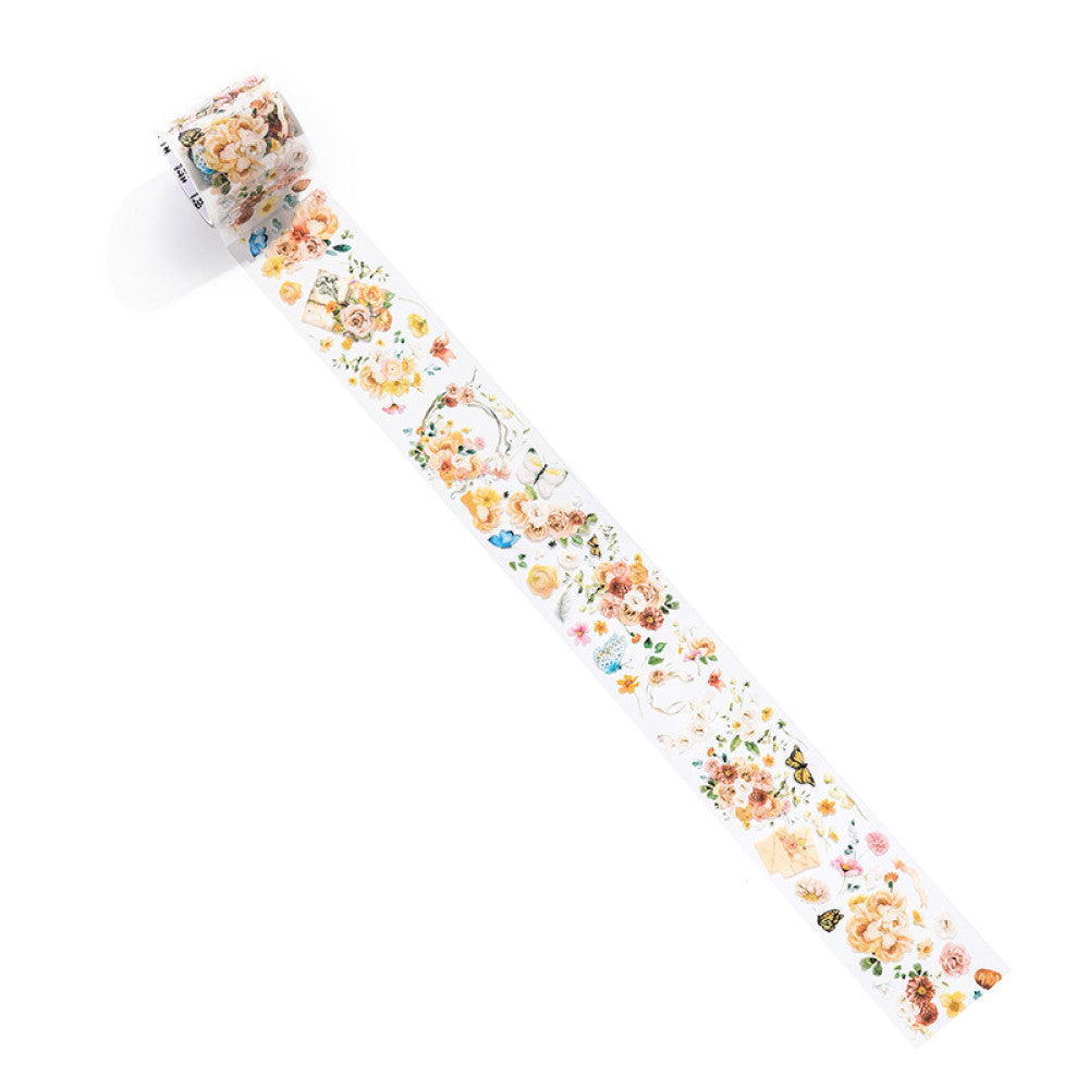 Romantic flower collection series Retro PET tape 6 types 4 cm / 2 m