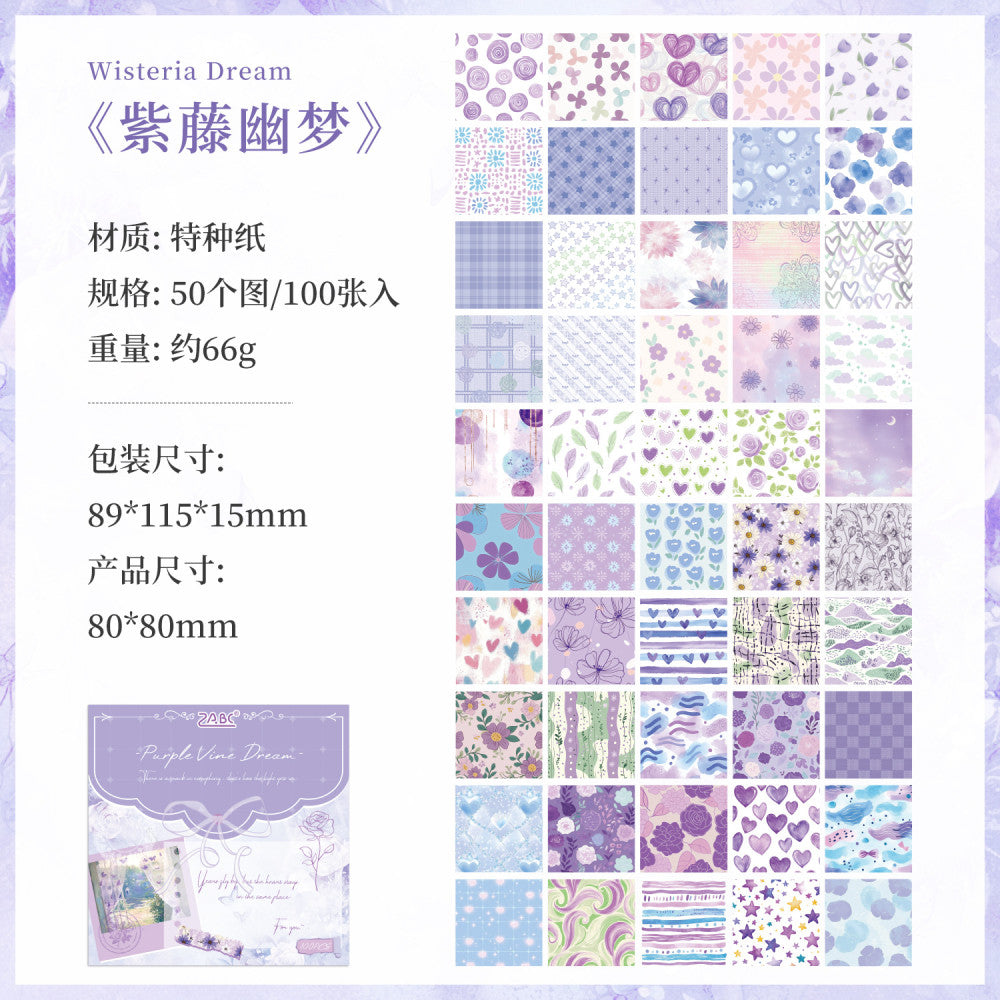 Twilight cloud series material paper set 100 sheets image 9