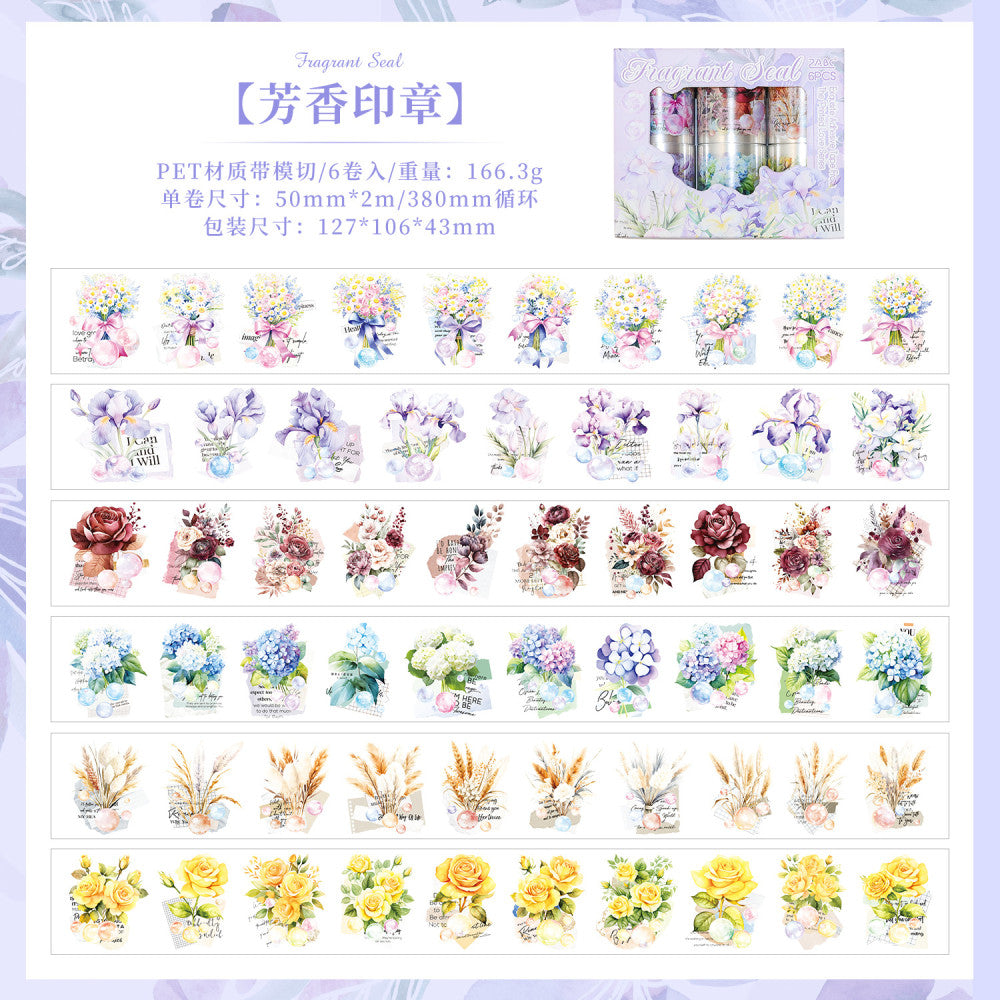 Printed Feelings Series Boxed Tape Plant Flower Theme 2 Types image 6
