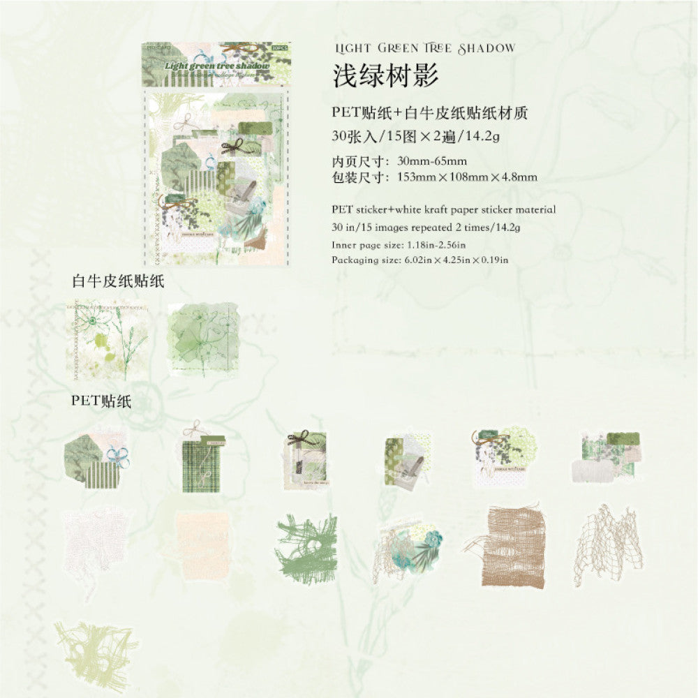Collage Island Series Sticker Pack 6 Types 30 Pcs
