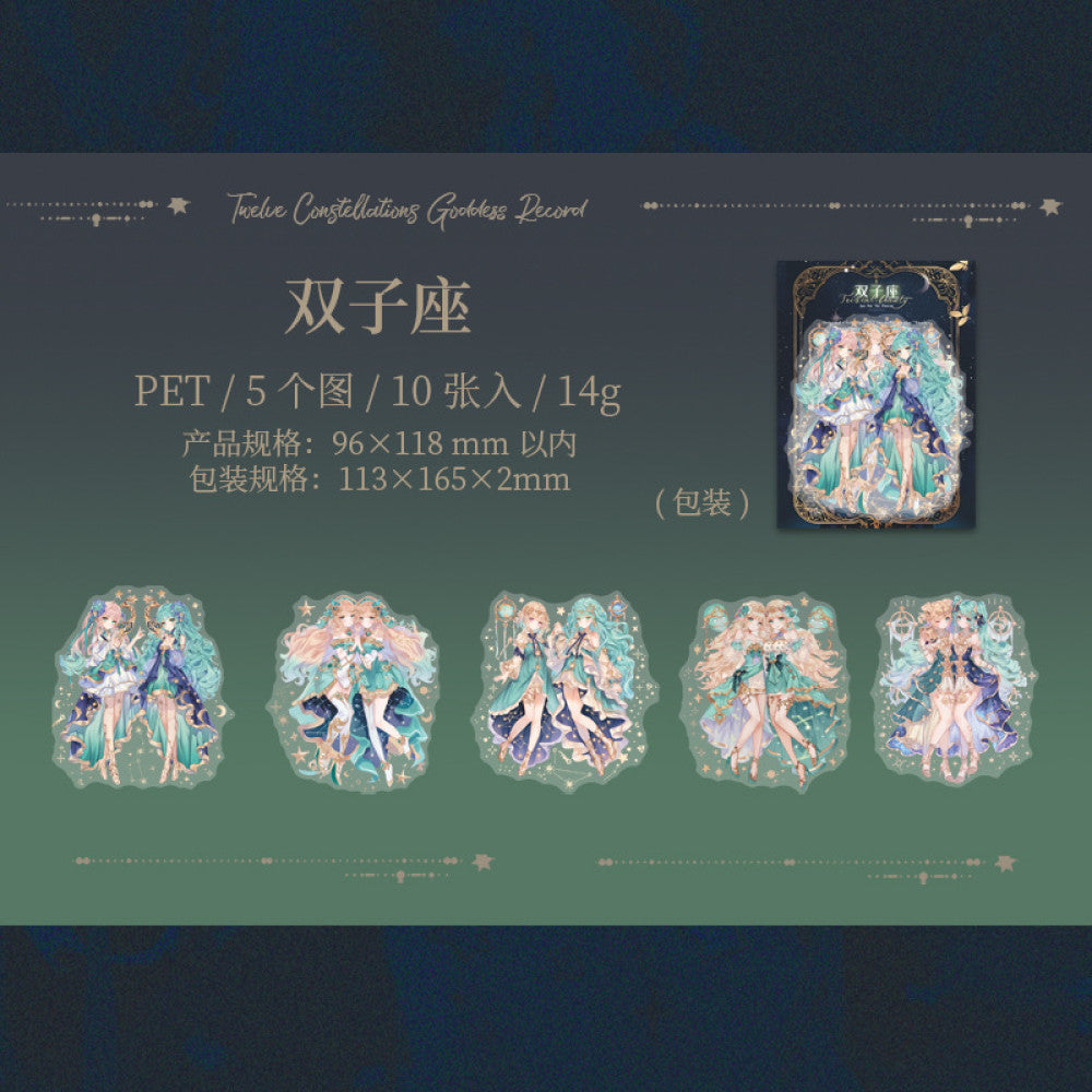 Fairy Theme Original Character PET Sticker Pack 10 Pcs