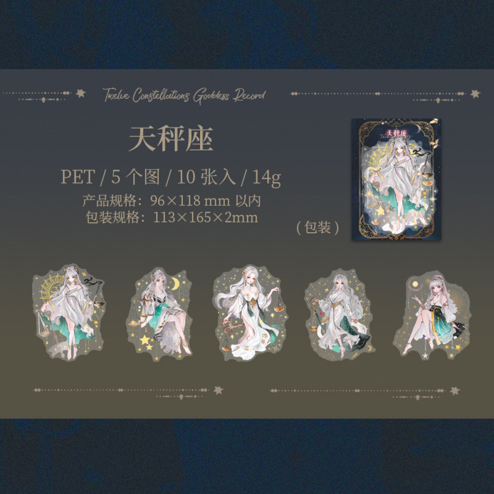 Fairy Theme Original Character PET Sticker Pack 10 Pcs