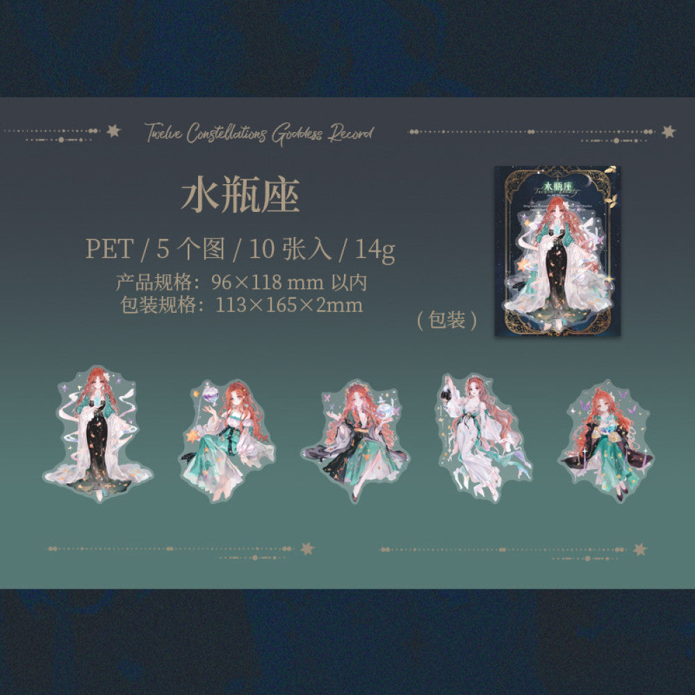 Fairy Theme Original Character PET Sticker Pack 10 Pcs