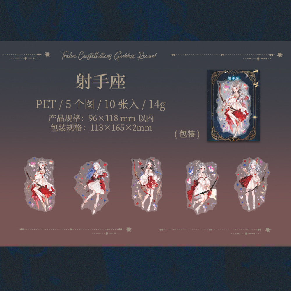 Fairy Theme Original Character PET Sticker Pack 10 Pcs