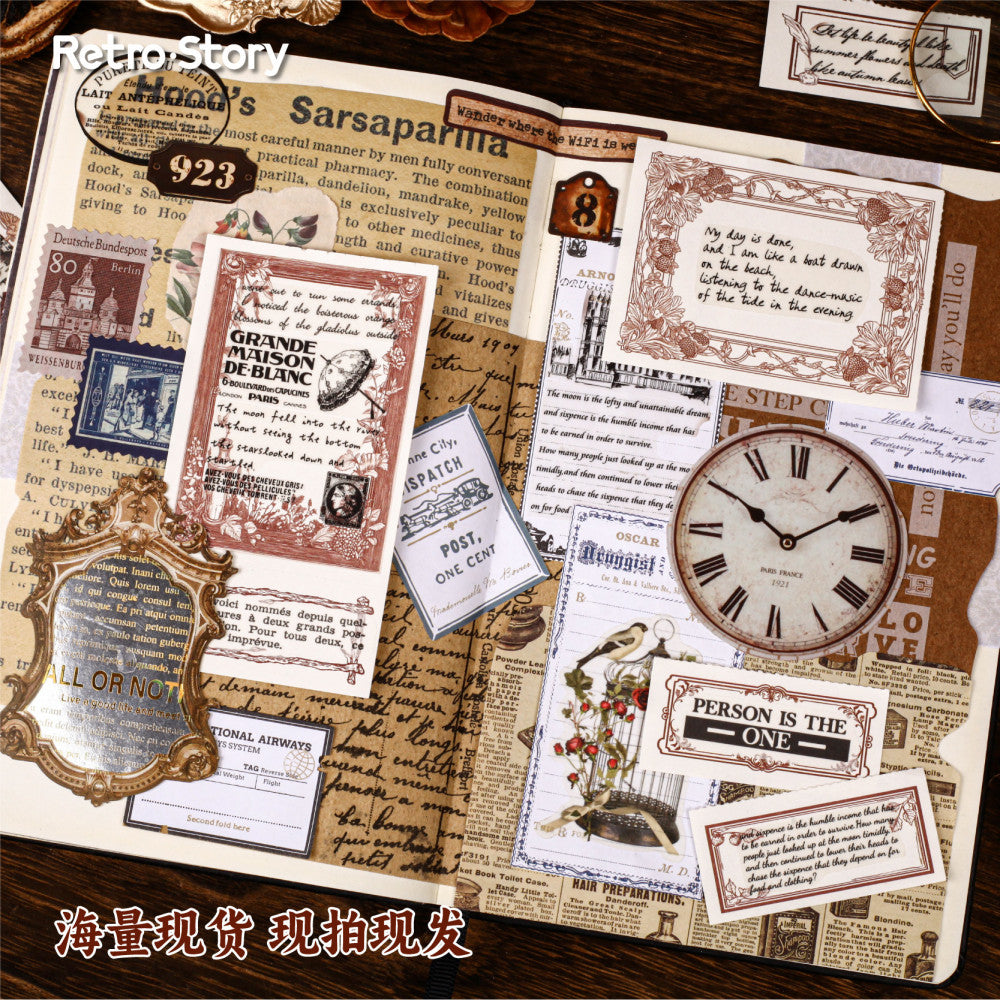 Decorative background label paper 40 pcs 6 styles image 2