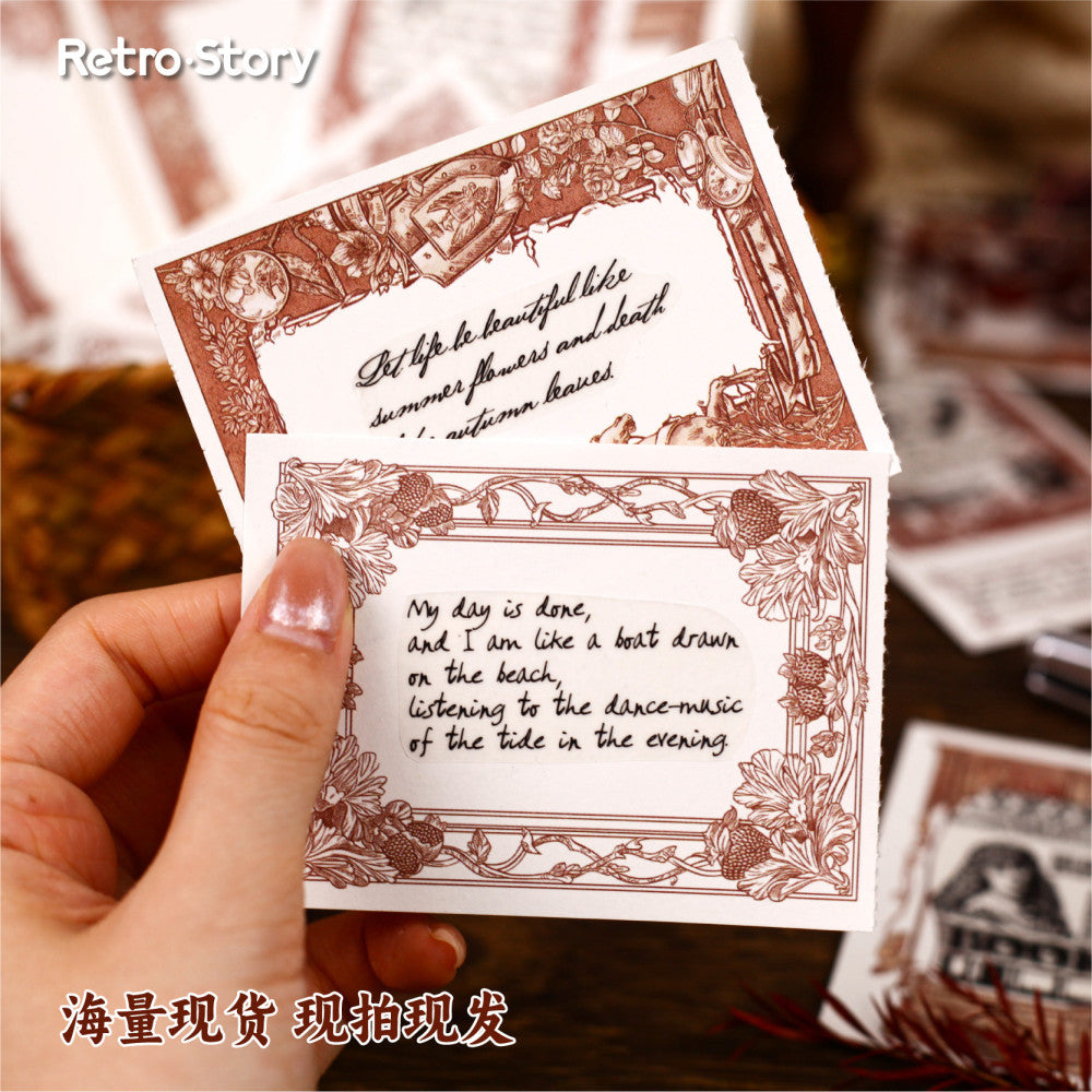 Decorative background label paper 40 pcs 6 styles image 3