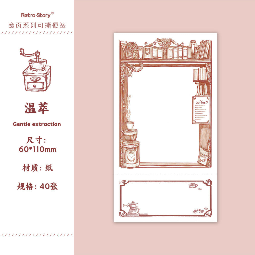 Decorative background label paper 40 pcs 6 styles