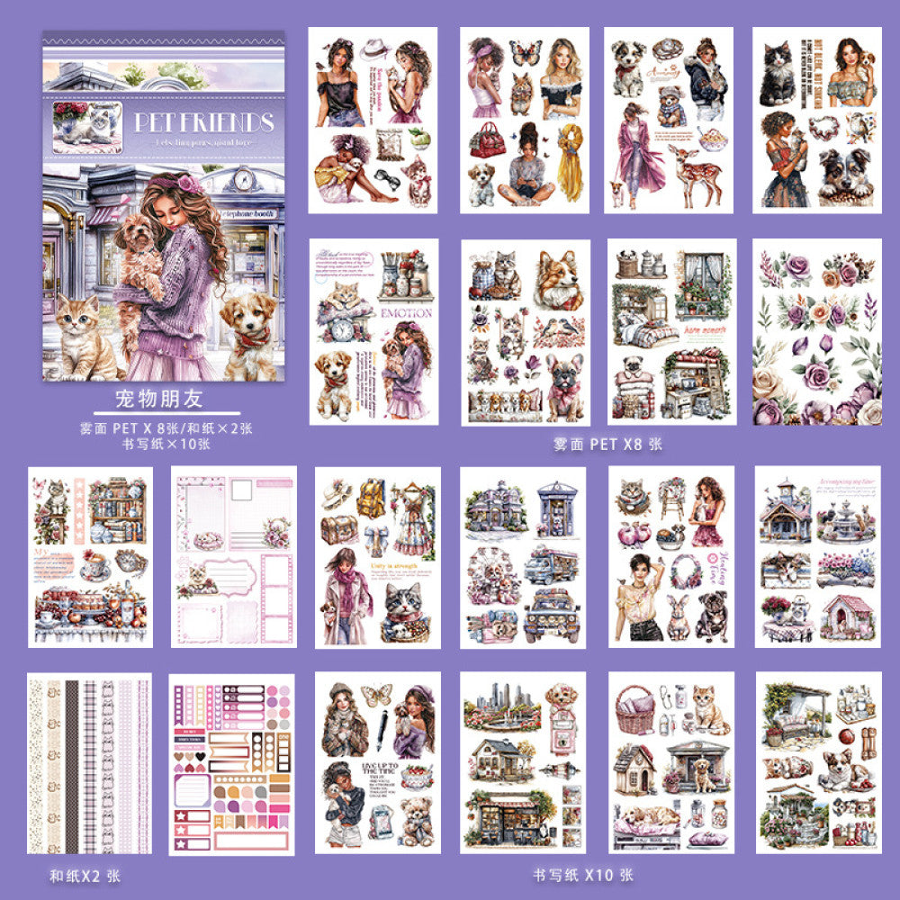 Cross border hot selling cut film sticker book 5 options