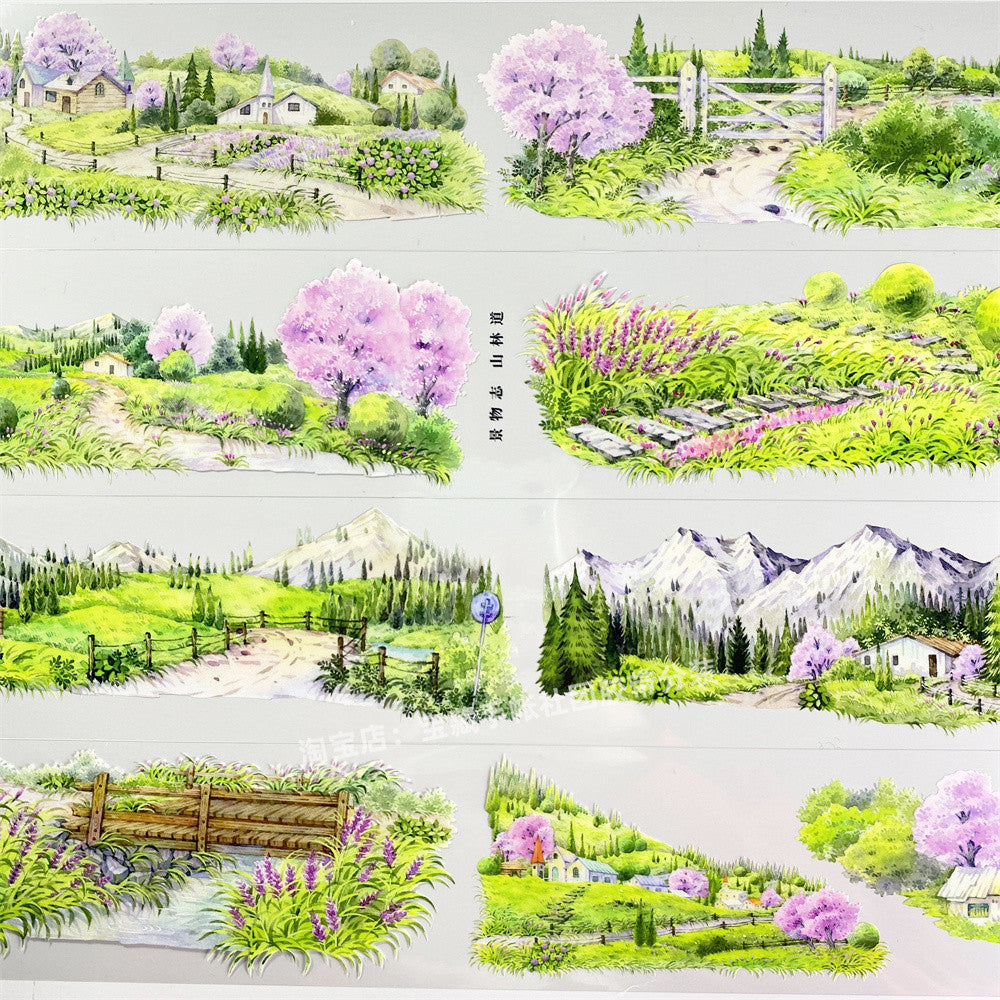 Mountain forest road scenery PET tape 7 cm 140 cm image 3