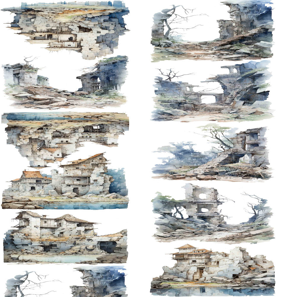 Cute homemade stone steps ruins series PET tape 4 Styles 9 cm 100 cm image 4