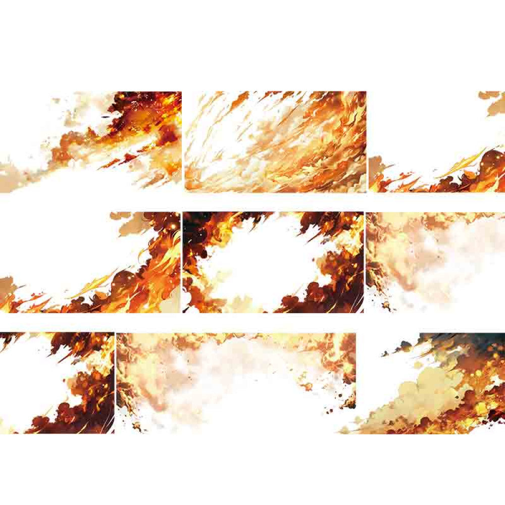 Homemade fire cloud background pet/washi tape 9cm / 100 cm