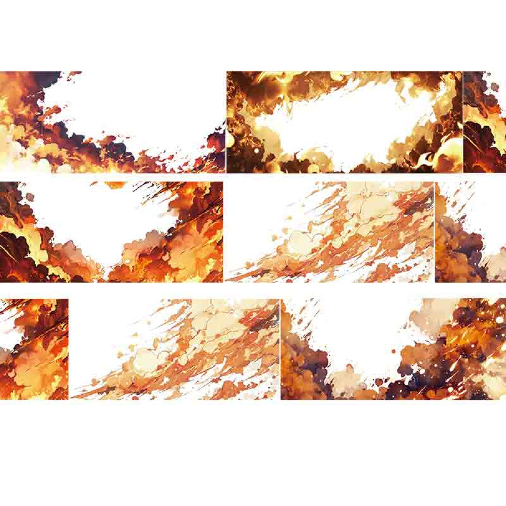 Homemade fire cloud background pet washi tape 9cm 100 cm image 3