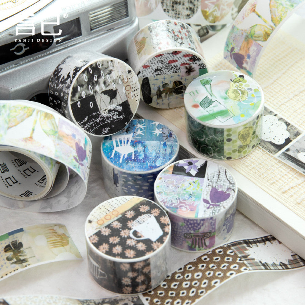 Random splicing series washi tape 6 types 2 5 cm 2 m image 0