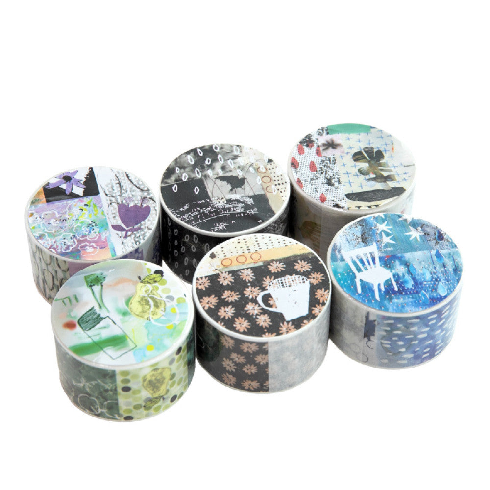 Random splicing series washi tape 6 types 2 5 cm 2 m image 4