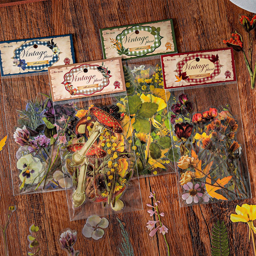 Plant series PET sticker pack 4 types 20 pcs image 0
