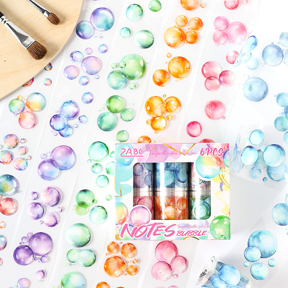 Water color magic bubble series boxed tape set 2 types 5 cm 2 m image 1