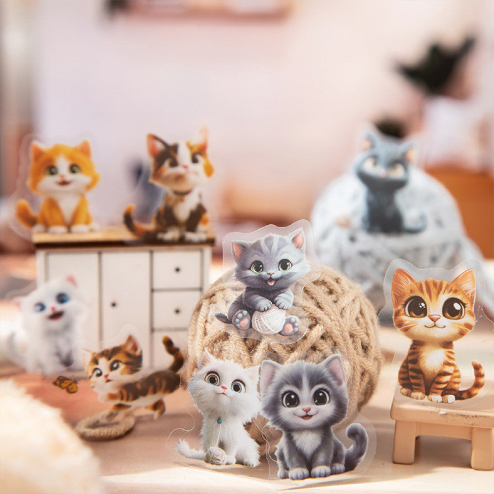 Meow Meow doll series PET sticker pack 4 types 50 pcs image 1