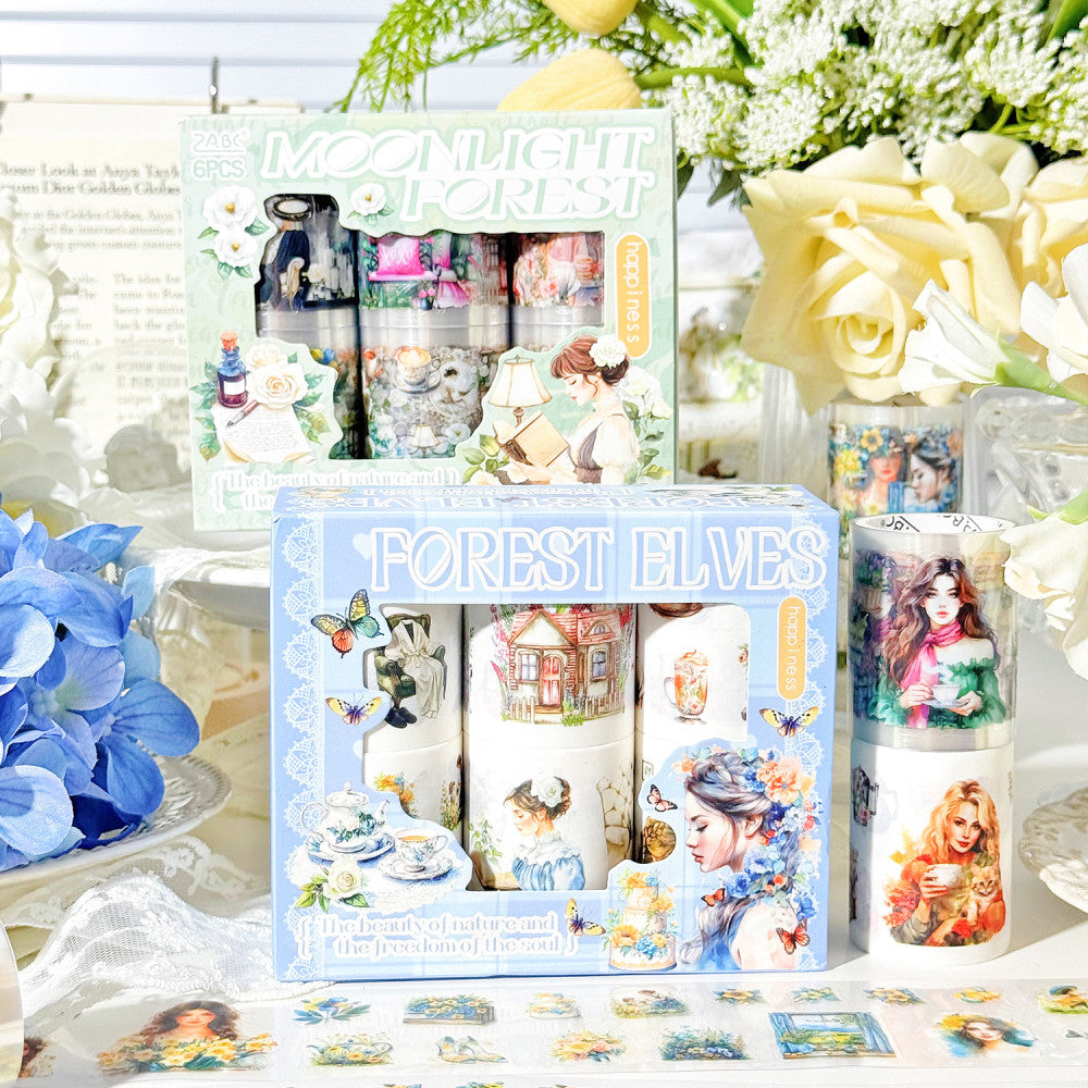 Ghost Butterfly Fantasy Series Boxed PET Tape Set 2 Types 5 cm 2 m image 1
