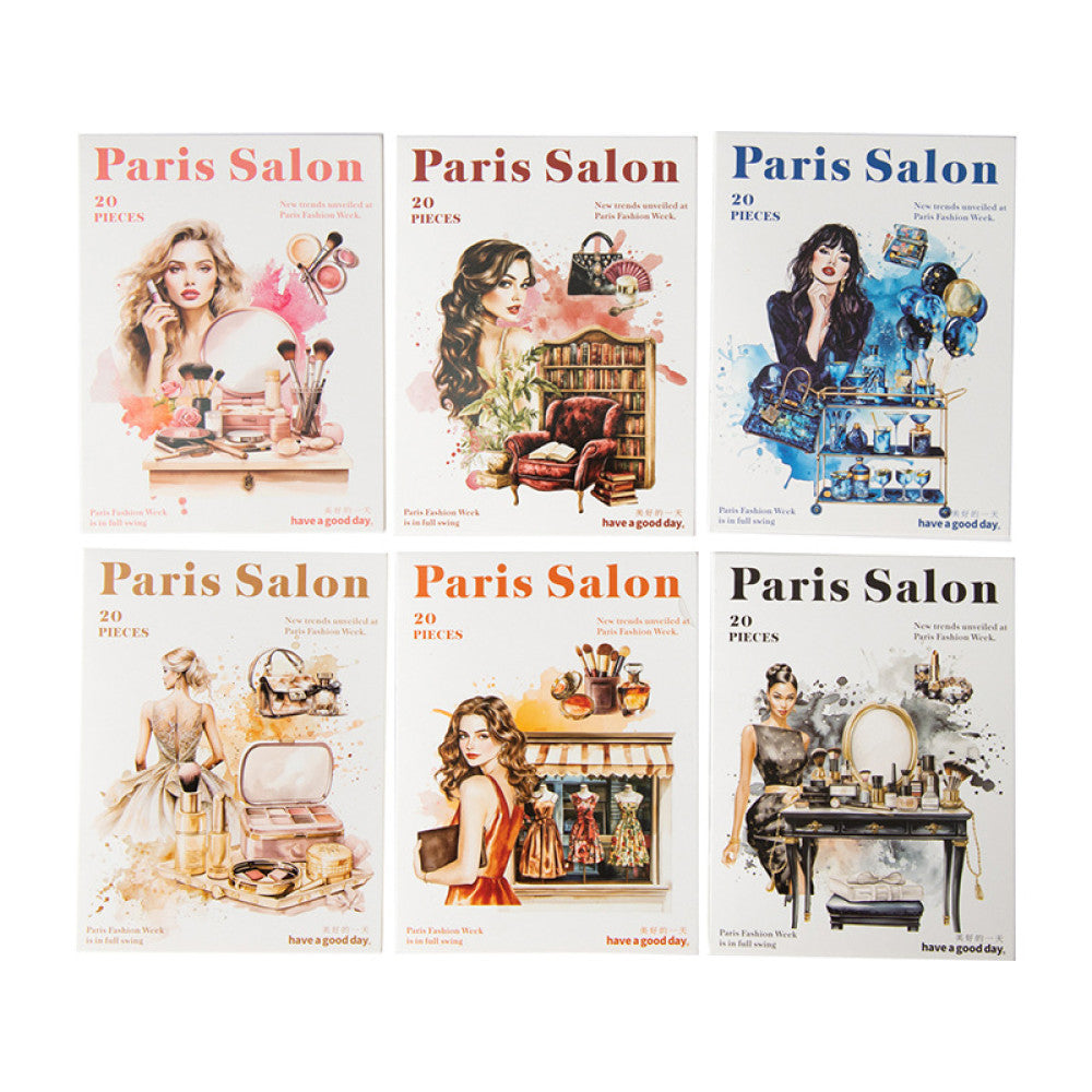 Paris salon series fashion theme PET stickers 6 types 20 pcs image 4