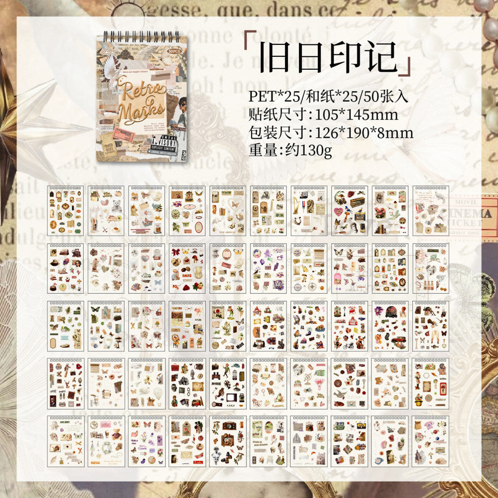 Classic Notebook Series Sticker Book 4 Types