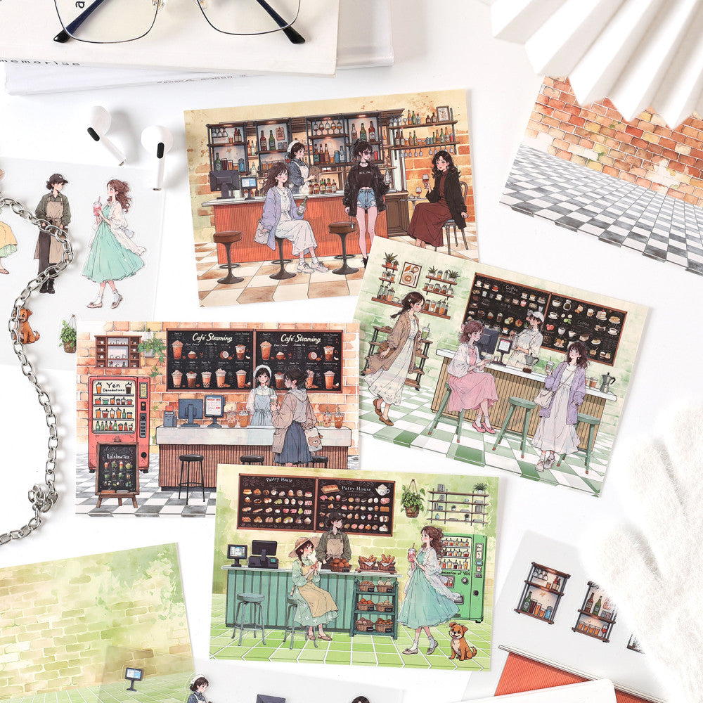 Afternoon Glow Series PET Stickers Pack 4 types 3 Sheets image 3