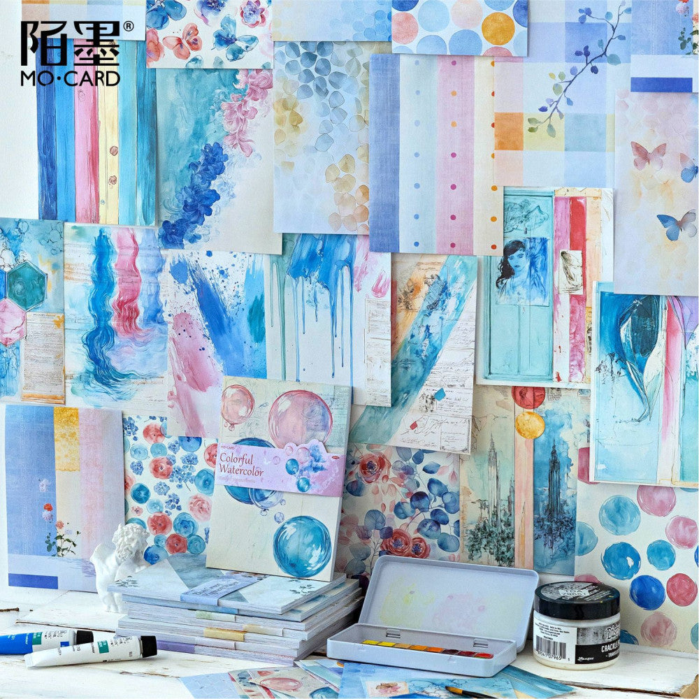 Smudge painting material series paper pack 8 types 50 sheets image 2
