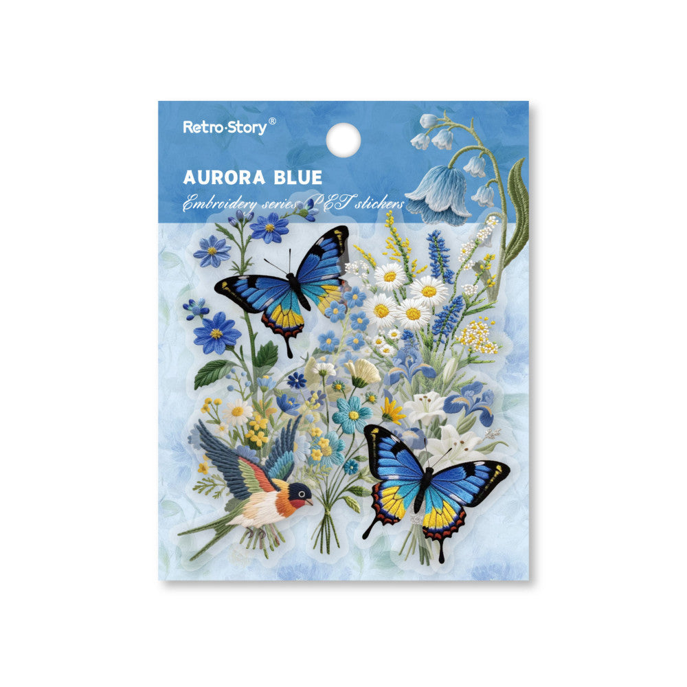 Retro story embroidery series pet stickers pack 6 types 24 pcs image 4