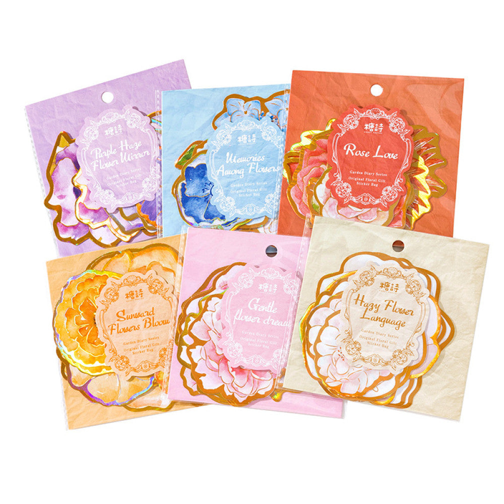 Garden Diary Series Flowers PET Sticker Pack 6 Types 10 Pcs image 4