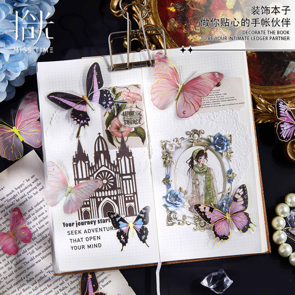 Wandering Series Butterfly PET Sticker Pack 6 Types 30 Pcs image 3