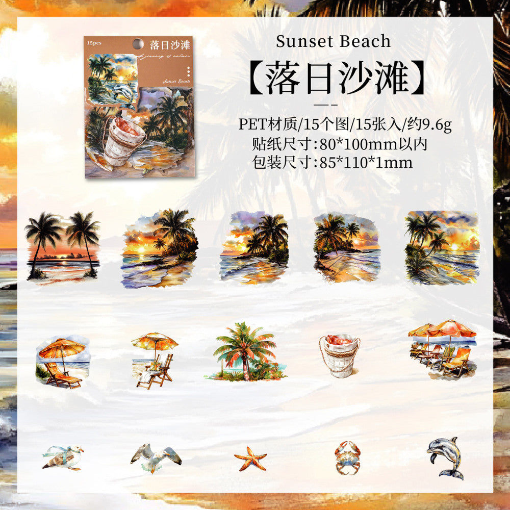 Dark Phantom Natural Journey Series Sticker Pack 6 Types 15 Pcs image 6