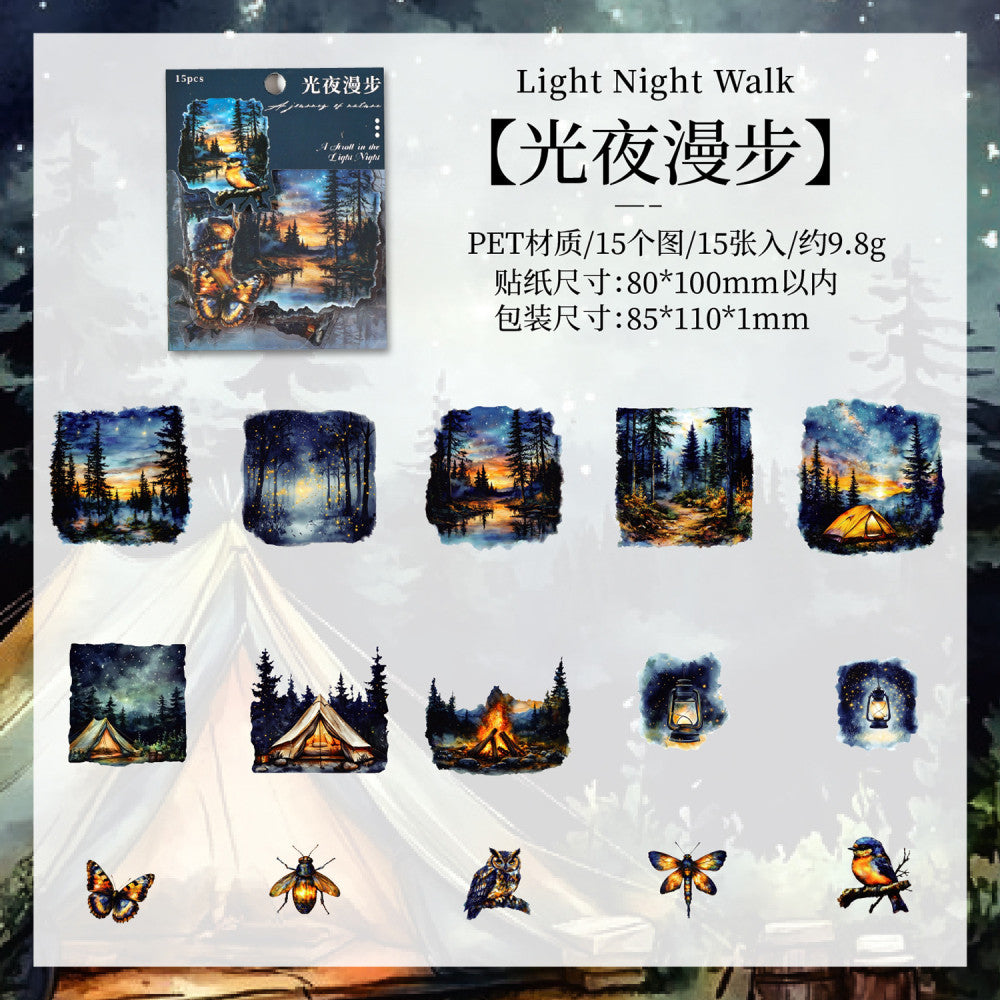 Dark Phantom Natural Journey Series Sticker Pack 6 Types 15 Pcs image 8
