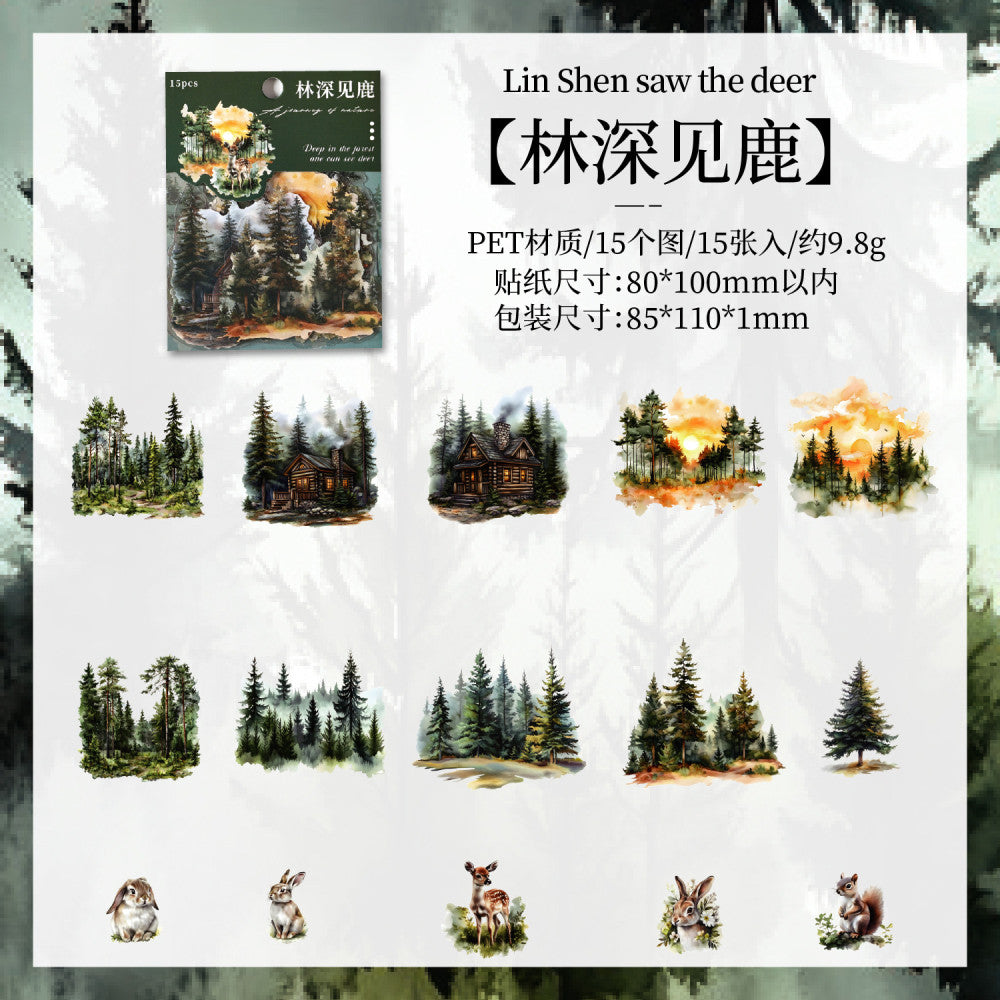 Dark Phantom Natural Journey Series Sticker Pack 6 Types 15 Pcs image 10