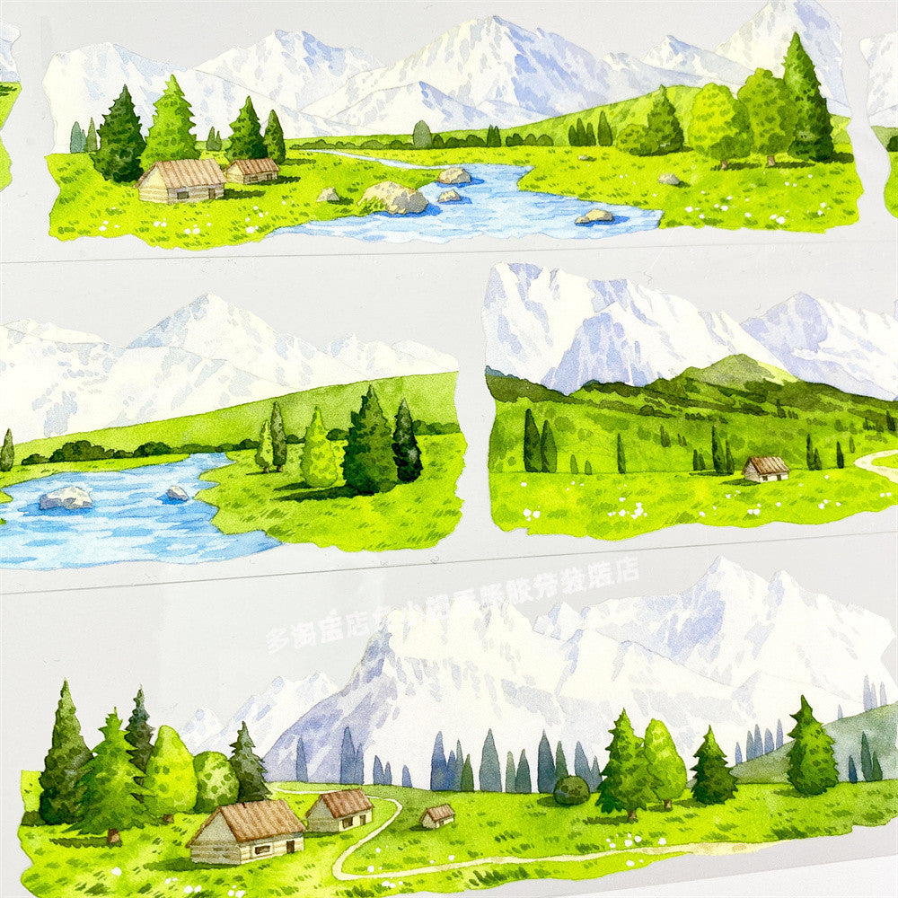 Mountain and snow scenery PET tape 6 cm 100 cm image 2