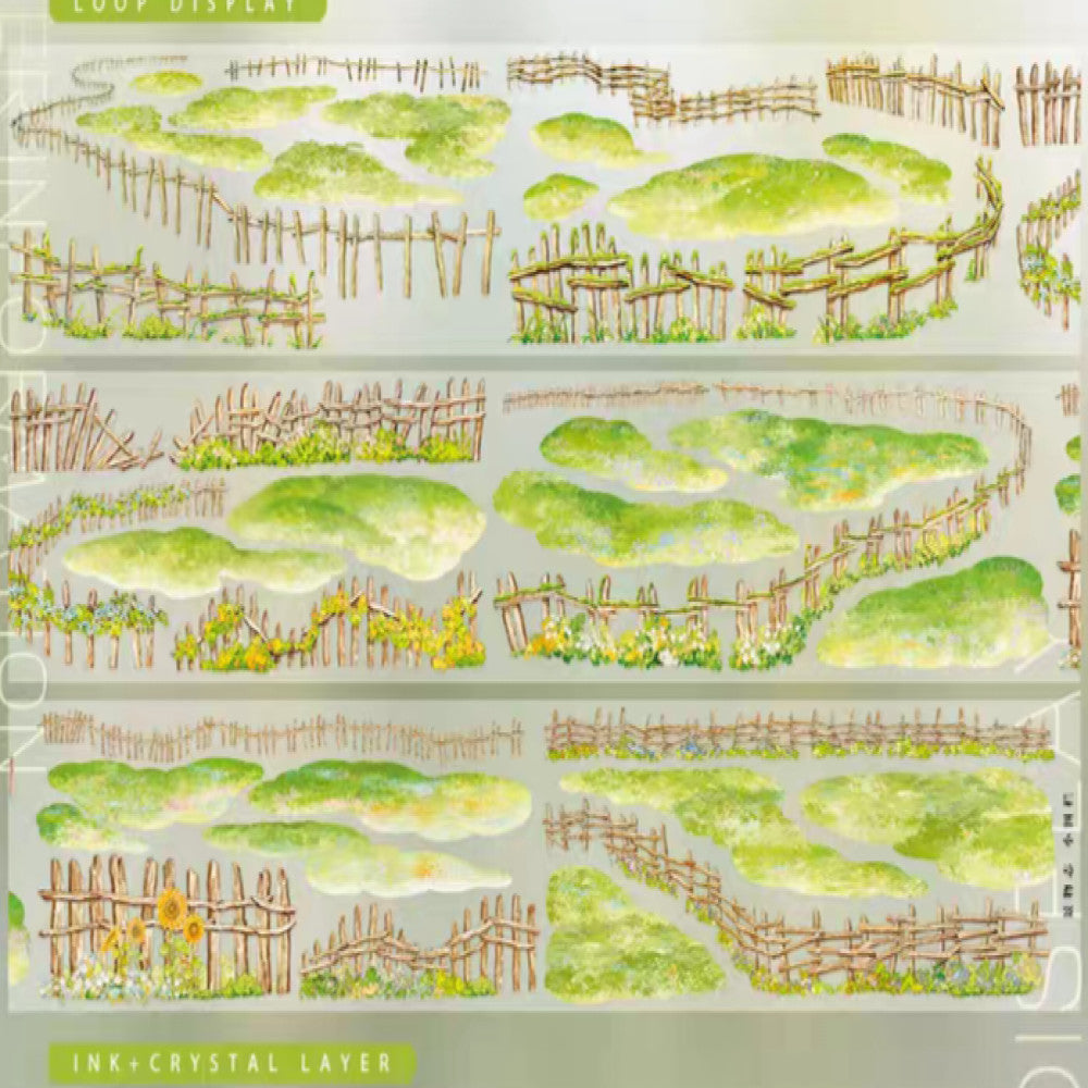 Small garden spring cute meow landscaping PET tape  4 Types