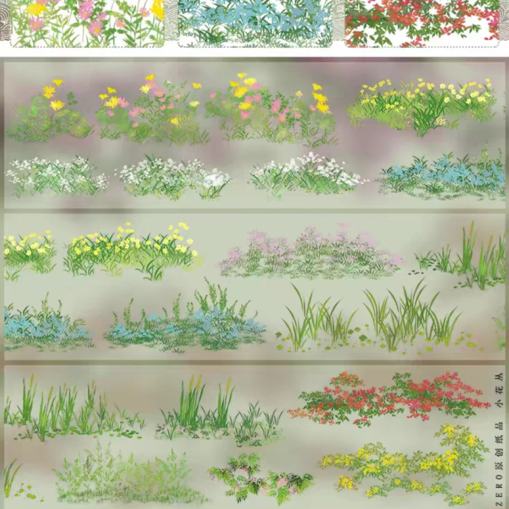 Small grass rocks green lawn flowers landscaping PET 5 Types image 3