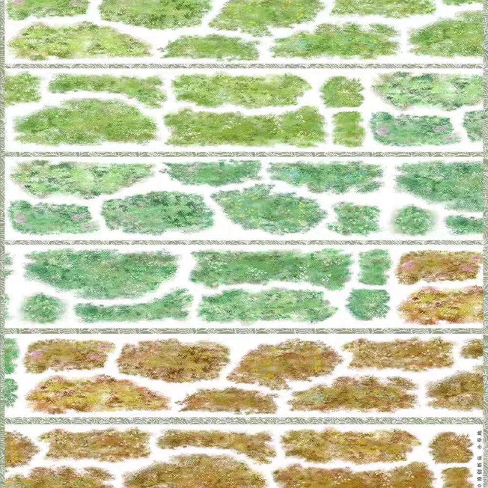 Small grass rocks green lawn flowers landscaping  PET