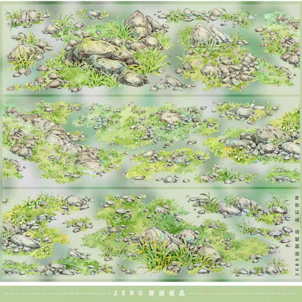 Small grass rocks green lawn flowers landscaping PET 5 Types image 7