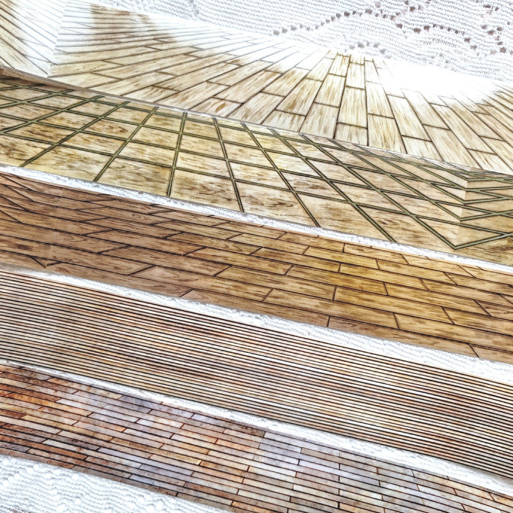 Wood floor PET tape 5 Styles 5 cm 100 cm image 1