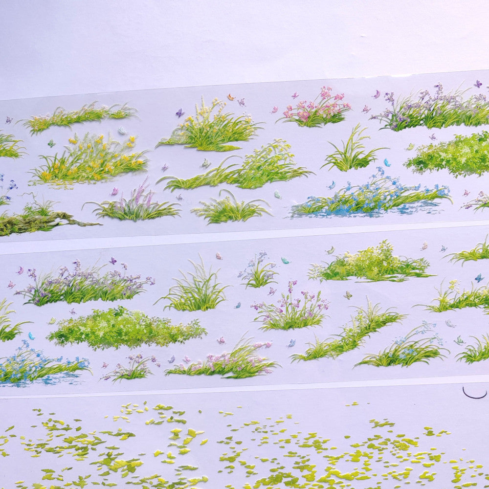 Fallen Leaves Grass Background PET Tape 2 Styles image 2