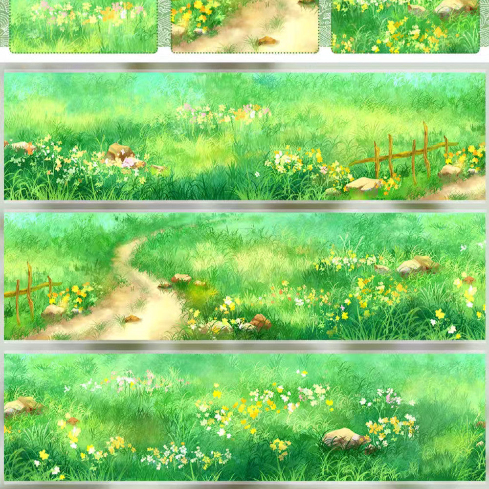 Green grass spring meadow PET tape 4 Styles image 3
