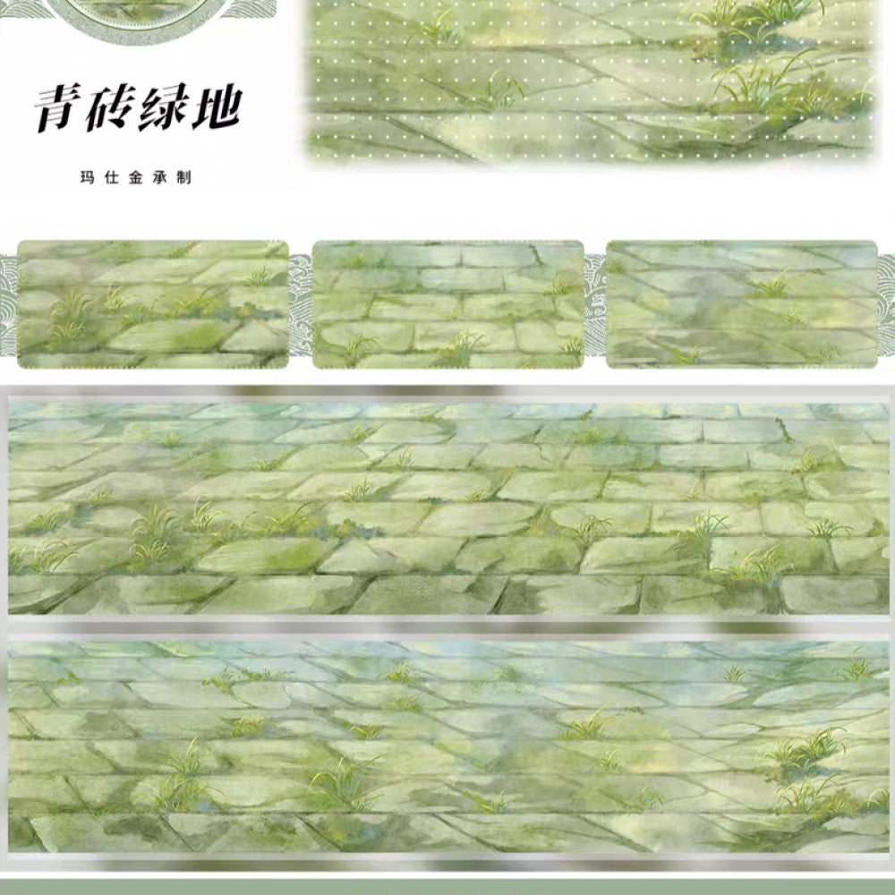 Green grass spring meadow PET tape 4 Styles