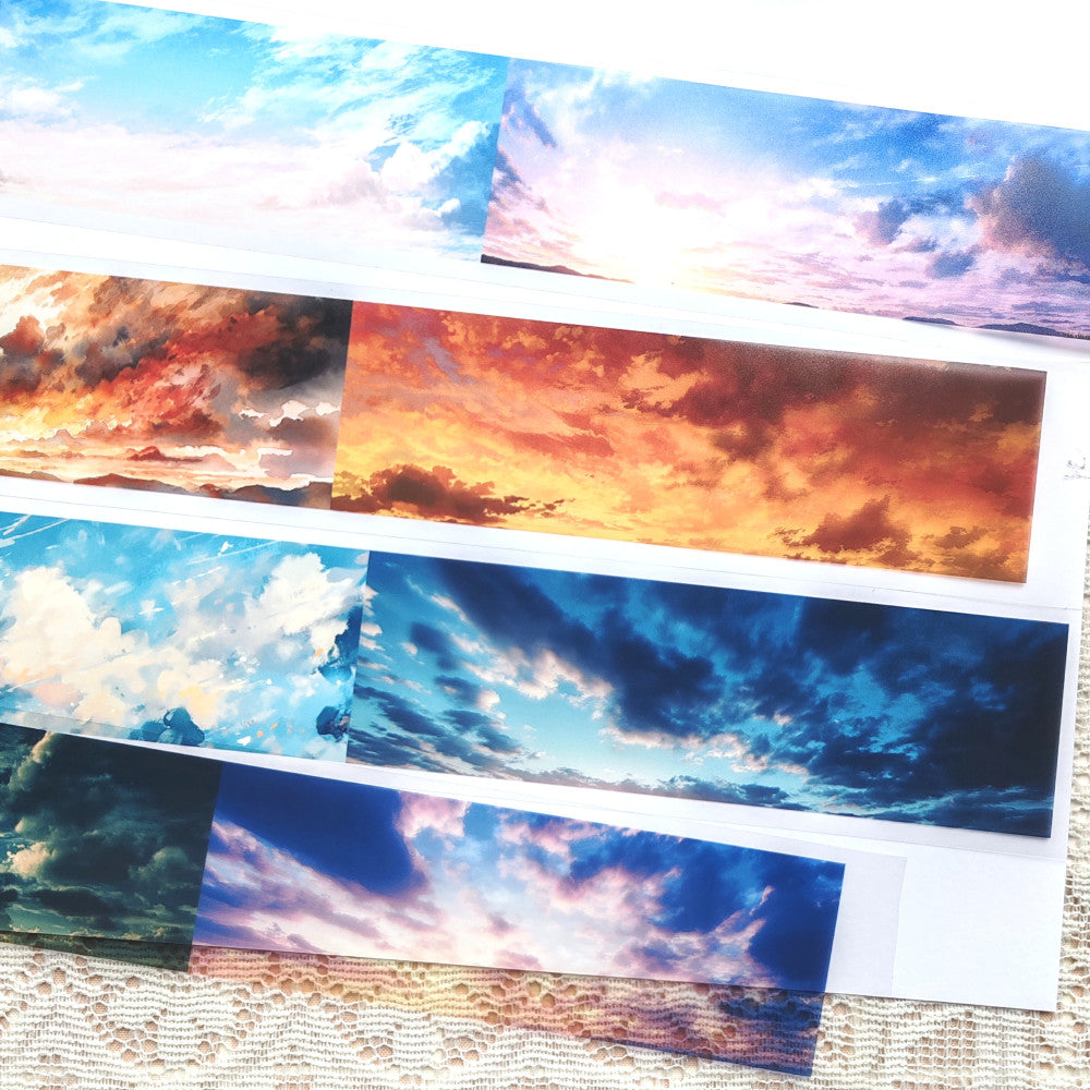 Homemade sky fire cloud background PET tape 6cm 1m 7 types image 3