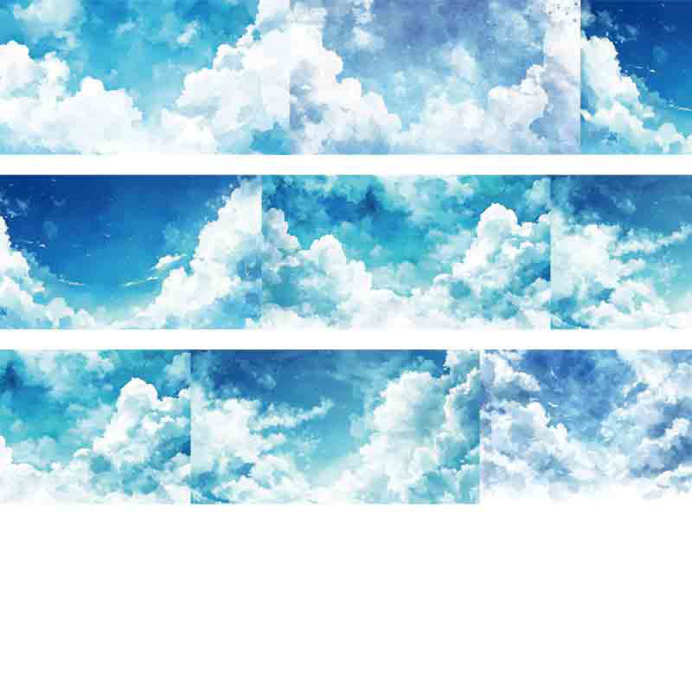 Homemade sky fire cloud background PET tape 6cm 1m 7 types image 5