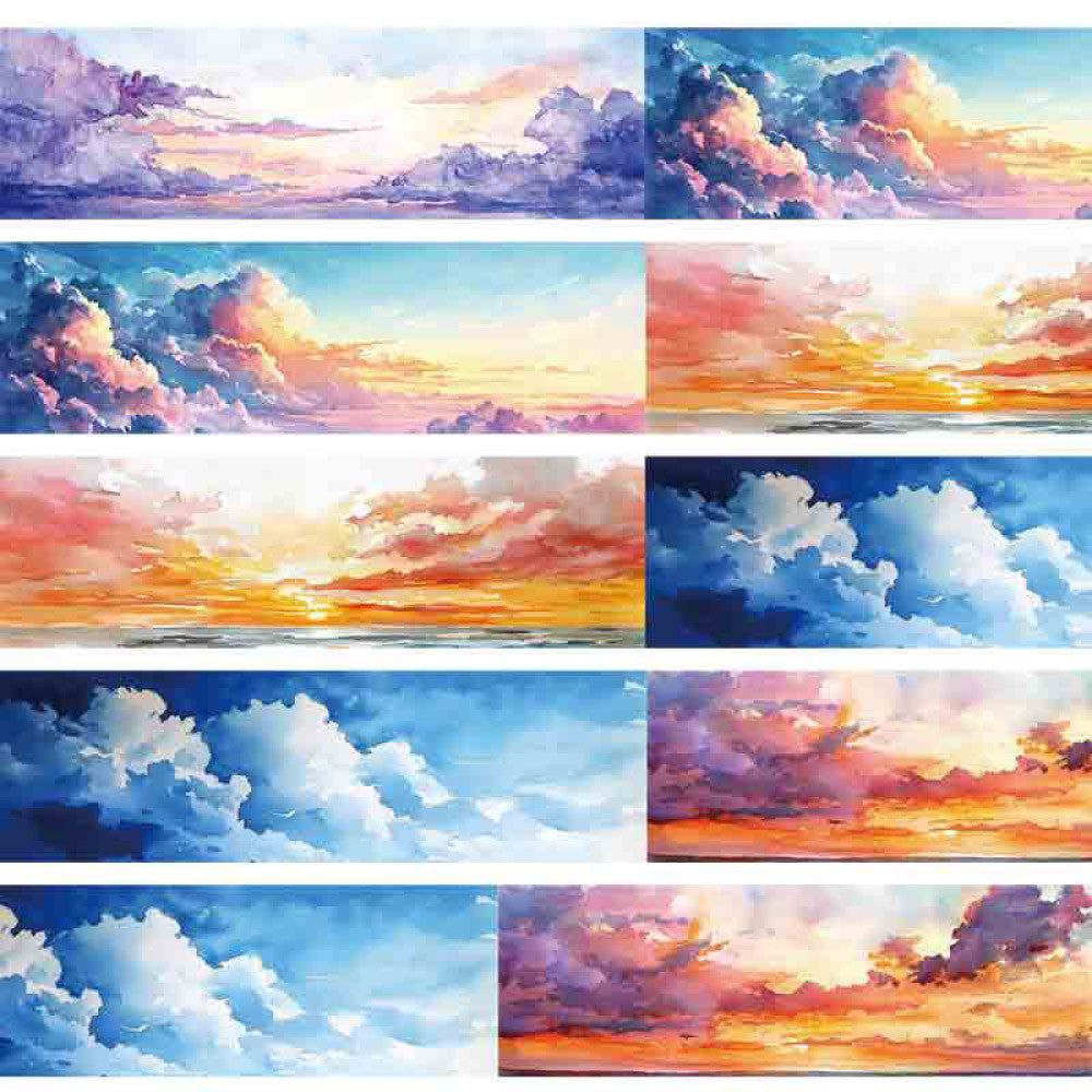 Homemade sky fire cloud background PET tape 6cm 1m 7 types image 6